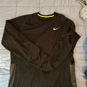 Nike Dri Fit Men's Black Long Sleeve